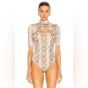 Jonathan Simkhai Snake Print Bodysuit